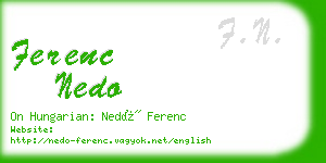 ferenc nedo business card